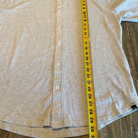 Men's Threads 4 Thought Long Sleeve Button Down Collar Shirt Grey/Cream, X-Large - Picture 7 of 8